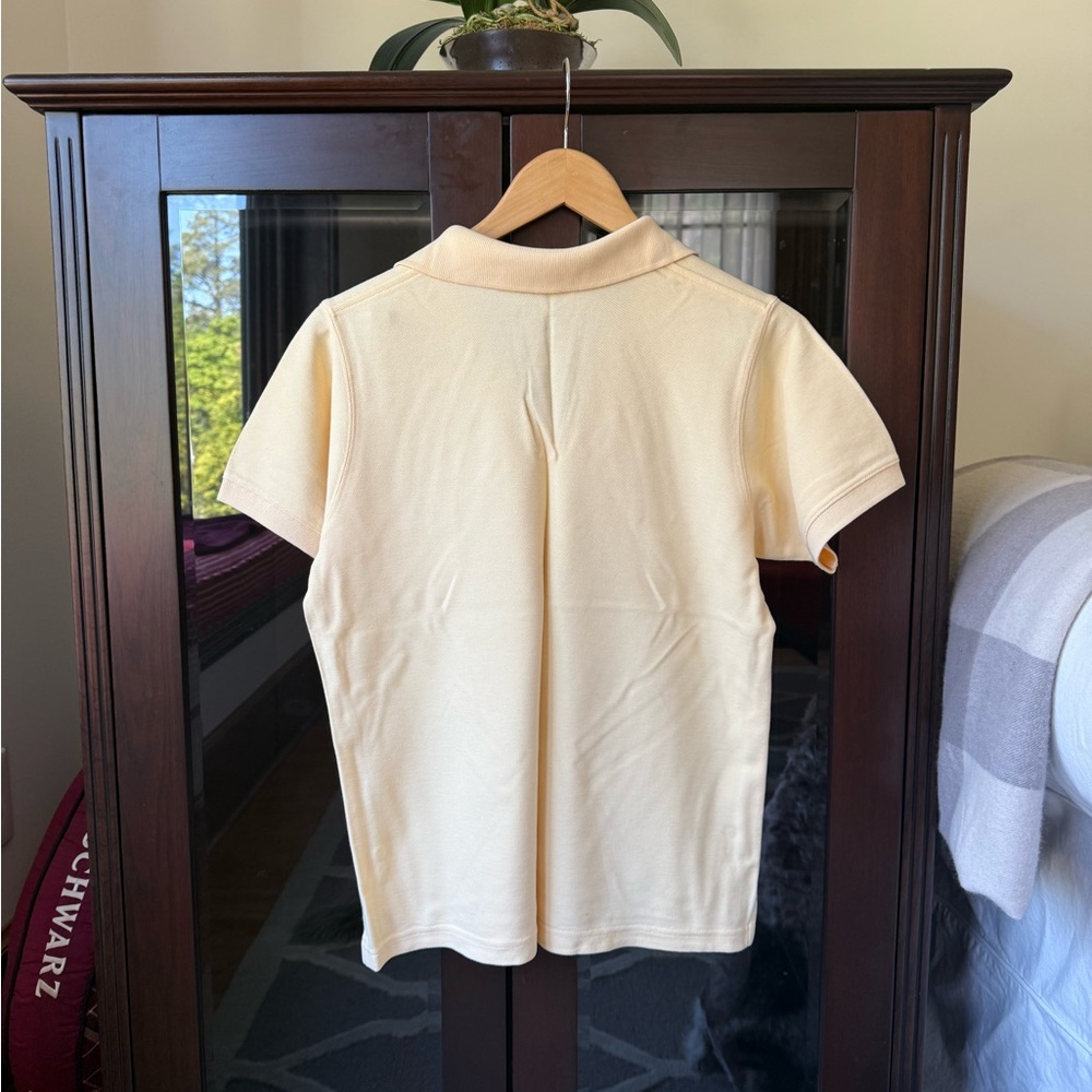 L.L. Bean Women's Short Sleeve Polo in Soft Cream - Picture 3 of 3